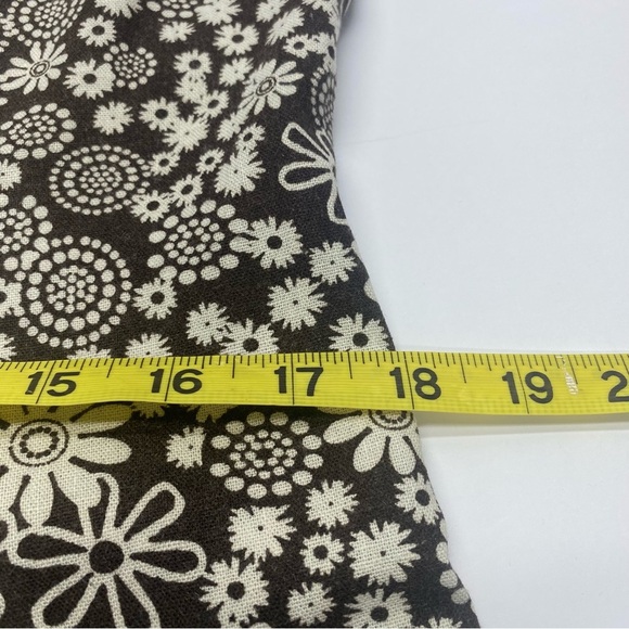 Christopher & Banks Vintage Linen Sleeveless Button Front Brown Floral Dress 10 - Picture 11 of 11
